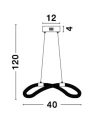 Lampa wisząca DEAN Złota 15W 3000K Luces Exclusivas LE41387 noxbox lampynox www.lampynox.pl