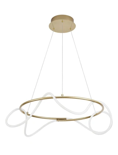 Lampa wisząca FIJO Złota 43W 3000K Luces Exclusivas LE41389 noxbox lampynox www.lampynox.pl
