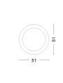 Lampa sufitowa ENVIGADO śr. 51cm. Biała 2xE27 Luces Exclusivas LE61510 noxbox lampynox www.lampynox.pl