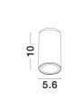 Downlight CARUPANO Biały śr. 5,6cm. GU10 Luces Exclusivas LE61436 noxbox lampynox www.lampynox.pl