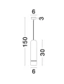 Lampa wisząca GETAFE Biały śr. 6cm. GU10 Luces Exclusivas LE42008 noxbox lampynox www.lampynox.pl
