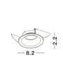 Oczko sufitowe CANTAURA Czarny GU10 Luces Exclusivas LE61417 noxbox lampynox www.lampynox.pl