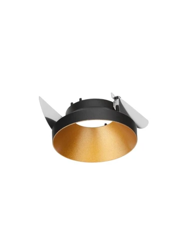 Oczko sufitowe CANTAURA Czarny | Złoty GU10 Luces Exclusivas LE61418 noxbox lampynox www.lampynox.pl