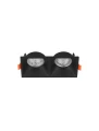 Oczko sufitowe podwójne ASUNCION Czarny 2xGU10 Luces Exclusivas LE61388 noxbox lampynox www.lampynox.pl