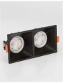 Oczko sufitowe podwójne ASUNCION Czarny 2xGU10 Luces Exclusivas LE61388 noxbox lampynox www.lampynox.pl
