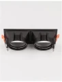 Oczko sufitowe podwójne ASUNCION Czarny 2xGU10 Luces Exclusivas LE61388 noxbox lampynox www.lampynox.pl