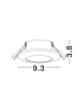 Oczko sufitowe AYACUCHO Biały GU10 IP44 Luces Exclusivas LE61389 noxbox lampynox www.lampynox.pl
