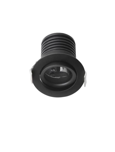 Oczko sufitowe regulowane THARSIS Czarny śr.6cm. LED 2W 3000K Luces Exclusivas LE61332 noxbox lampynox www.lampynox.pl