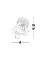 Oczko sufitowe regulowane THARSIS Czarny śr.6cm. LED 2W 3000K Luces Exclusivas LE61332 noxbox lampynox www.lampynox.pl