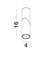 Spot ACARIGUA Czarny LED 6W UGR<19 3000K Luces Exclusivas LE61354 noxbox lampynox www.lampynox.pl