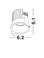 Oczko sufitowe łazienkowe TERCERO Biały LED 9W 3000K IP42 Luces Exclusivas LE61325 noxbox lampynox www.lampynox.pl