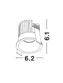 Oczko sufitowe łazienkowe TERCERO Czarny LED 9W 3000K IP42 Luces Exclusivas LE61326 noxbox lampynox www.lampynox.pl
