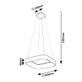 Lampa wisząca z pilotem Adeline Popielaty szer. 45cm. LED 28W 3000-6000K Rabalux 3927  5998250339276 noxbox lampynox www.lampynox.pl 3.jpg