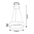 Lampa wisząca z pilotem Adeline Popielaty śr. 45cm. LED 24W 3000-6000K Rabalux 3929  5998250339290 noxbox lampynox www.lampynox.pl 4.jpg