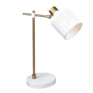 Alberta Złoty | Biały E27 Lampka stołowa Rabalux 5090