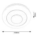 Plafon z pilotem Calvin Biały śr. 50cm.  LED 40W 3000-6000K RGB Rabalux 3015  5998250330150 noxbox lampynox www.lampynox.pl 3.jpg