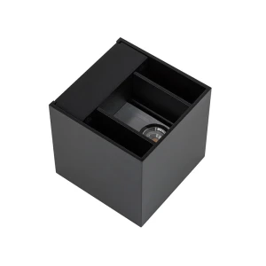 CUBE Czarny kinkiet IP54 2x4,6W OXYLED OXYCUBE-9W-C