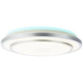 Lampa sufitowa VILMA Biało-srebrna LED 32W Barwa światła zmienna 3000-6000K RGB ściemnialna z pilotem z tylnym podświetleniem Brilliant G97042/58 | 4004353359958 noxbox lampynox www.lampynox.pl