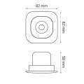 Oczko sufitowe LED TERI SQ 10W 829lm 4000K Biała OXYLED M150100710W 4K biały  5902701452186 lampynox noxbox www.lampynox.pl 4.jpg