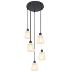 Jarina Czarny 5xE27 Lampa wisząca Rabalux 5334