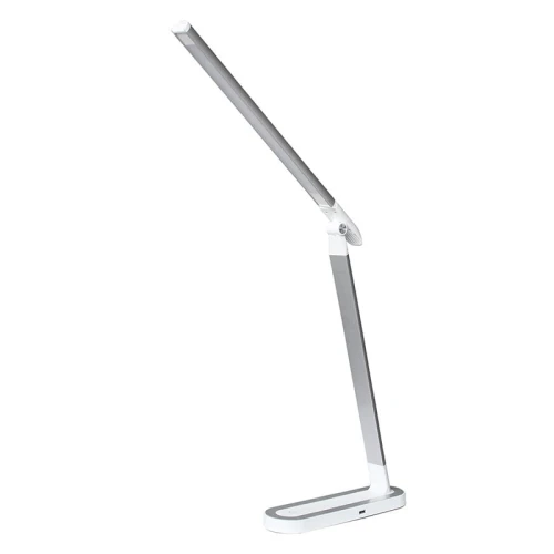 Lampka biurkowa z ładowarką USB ściemnialna Misha Srebrny  Biały LED 7W 4000K Rabalux 3349  5998250333496 noxbox lampynox www.lampynox.pl 1.jpg