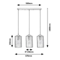 Lampa wisząca Sheila Złoty  Szary przydymiony 3xE27 Rabalux 5229  5998250352299 noxbox lampynox www.lampynox.pl 3.jpg