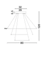 Lampa wisząca BANOS Biały mat LED 135W 3000K Luces Exclusivas LE41588 noxbox lampynox www.lampynox.pl