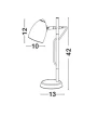 Lampa stołowa SOLEDAD Biały | Brąz E27 Luces Exclusivas LE99329 noxbox lampynox www.lampynox.pl
