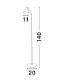 Lampa podłogowa stojąca PEREIRA Czarny | Chrom E14 Luces Exclusivas LE42529 noxbox lampynox www.lampynox.pl