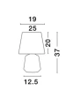 Lampa stołowa POPAYAN Szary E27 Luces Exclusivas LE42536 noxbox lampynox www.lampynox.pl
