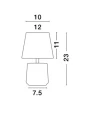 Lampa stołowa POZUELO Szary | Chrom E14 Luces Exclusivas LE42539 noxbox lampynox www.lampynox.pl
