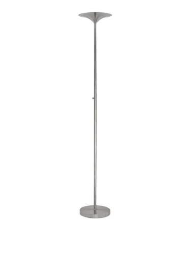Lampa podłogowa stojąca ściemnialna OROPESA Nikiel satyna LED DIM 30W 3000K Luces Exclusivas LE42518 noxbox lampynox www.lampynox.pl