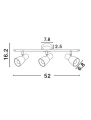 Spot MONTEJO Nikiel 3xE14 Luces Exclusivas LE42506 noxbox lampynox www.lampynox.pl