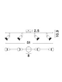 Spot MENDOZA Złoty 4xGU10 Luces Exclusivas LE42481 noxbox lampynox www.lampynox.pl