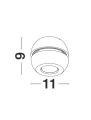 Kinkiet ścienny MALAMBO Czarny LED 5W 3000K Luces Exclusivas LE42452 noxbox lampynox www.lampynox.pl