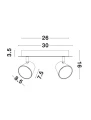 Spot MANAURE Biały LED 2x6W 3000K Luces Exclusivas LE42459 noxbox lampynox www.lampynox.pl