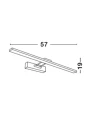Kinkiet łazienkowy regulowany LAUTARO Chrom szer. 57cm. LED 18W 4000K IP44 Luces Exclusivas LE42420 noxbox lampynox www.lampynox.pl