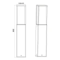 Lampa stojąca zewnętrzna GARONNE Brązowy wys. 80cm. E27 IP44 Trio 401860130 | 4017807492897 noxbox lampynox www.lampynox.pl