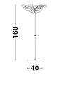 Lampa podłogowa stojąca FIJO Złota 28W 3000K Luces Exclusivas LE41391 noxbox lampynox www.lampynox.pl