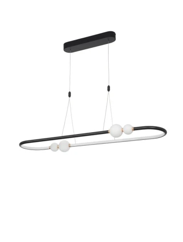 Lampa wisząca FRIA Czarna LED 44.2W 3000K Luces Exclusivas LE41393 noxbox lampynox www.lampynox.pl