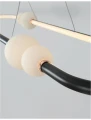 Lampa wisząca FRIA Czarna LED 44.2W 3000K Luces Exclusivas LE41393 noxbox lampynox www.lampynox.pl