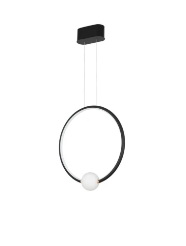 Lampa wisząca FRIA Czarna LED 25.6W 3000K Luces Exclusivas LE41394 noxbox lampynox www.lampynox.pl
