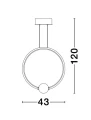 Lampa wisząca FRIA Czarna LED 25.6W 3000K Luces Exclusivas LE41394 noxbox lampynox www.lampynox.pl