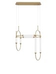 GOYA Biała/Złota LED 54W 3000K Lampa wisząca Luces Exclusivas LE41397 