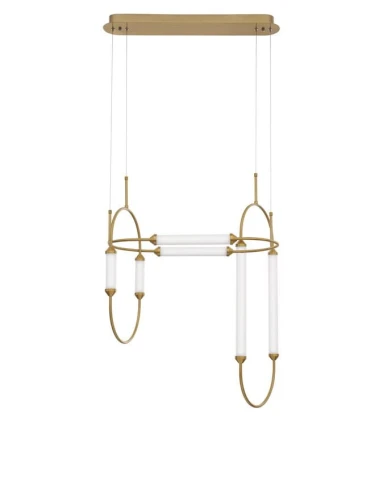 Lampa wisząca GOYA Biała/Złota LED 54W 3000K Luces Exclusivas LE41397 noxbox lampynox www.lampynox.pl