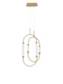 Lampa wisząca GOYA Biała/Złota LED 28W 3000K Luces Exclusivas LE41398 noxbox lampynox www.lampynox.pl