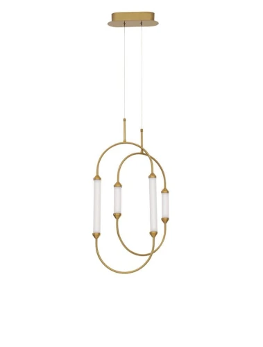 Lampa wisząca GOYA Biała/Złota LED 28W 3000K Luces Exclusivas LE41398 noxbox lampynox www.lampynox.pl