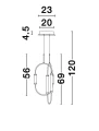 Lampa wisząca GOYA Biała/Złota LED 28W 3000K Luces Exclusivas LE41398 noxbox lampynox www.lampynox.pl