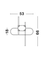 Lampa sufitowa HOYO Złota LED 38W 3000K Luces Exclusivas LE41402 noxbox lampynox www.lampynox.pl