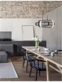 Lampa wisząca HOYO Czarna LED 50W 3000K Luces Exclusivas LE41403 noxbox lampynox www.lampynox.pl